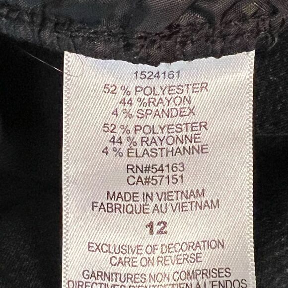 Karl Lagerfeld Dark Navy Twill Cigarette Leg Pants Size 12 - Picture 9 of 12